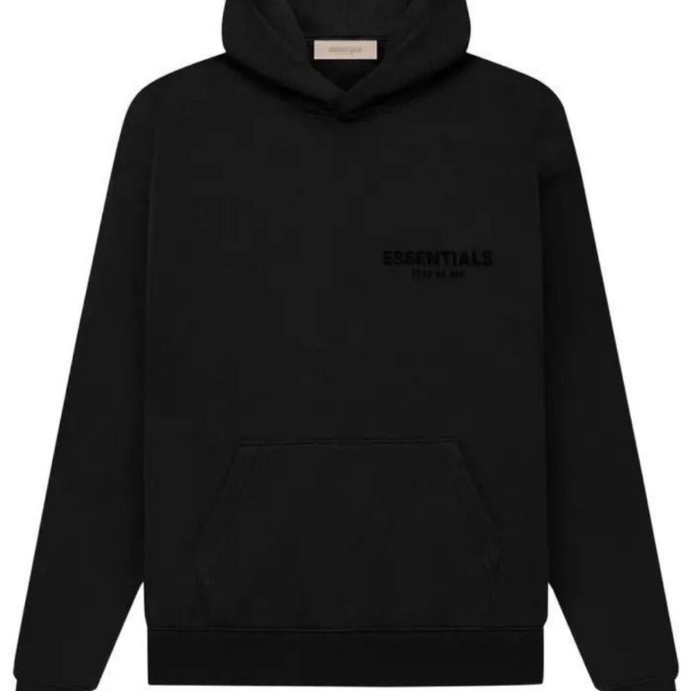 Essentials Men’s Stretch Limo Black Hoodie Size Small NIB